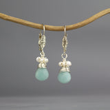 Silver Amazonite Pearl Jewelry Set