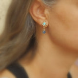 Lab Opal Stud Spring Earrings