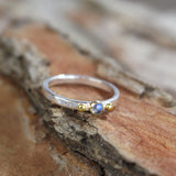 Labradorite Gold and Silver Ring