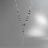 Gold Filled Labradorite Tassel Necklace