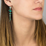 Long Turquoise Vine Earrings